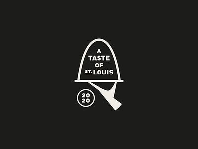 Just a Taste arch branding design food fundraiser illustration logo louis missouri saint st louis taste