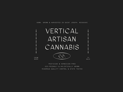 Vertical 🍃 artisan branding cannabis design illustration logo missouri type typography weed