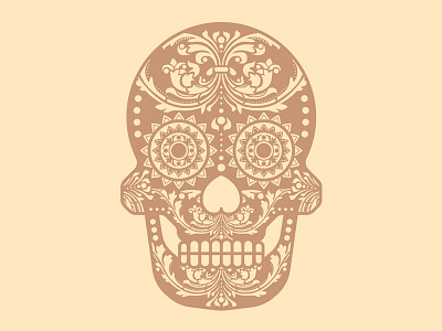 Sugar Skull dead death flat human illustration illustrator mexican mexico muerte style sugar skull