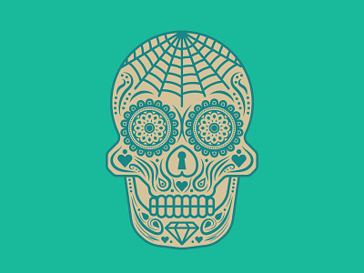 Sugar Skull V2 adobe day of the dead death illustration illustrator mexico morbid motif sugar skull