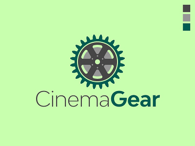 Cinema Gear - Logo Concept branding cinematography film film making gears logo movies vector visuals