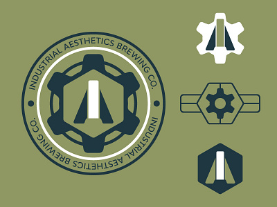 Industrial Aesthetics Brewing Badges badges beer branding brewing illustrator labels logo monogram packaging vector