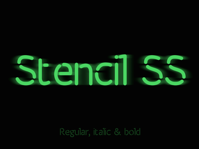 Stencil SS Font animation effects font freebee freebie glitch letters stencil type typography