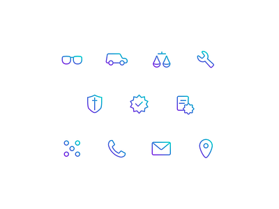 Landing Elements gradient icons icon icons pack