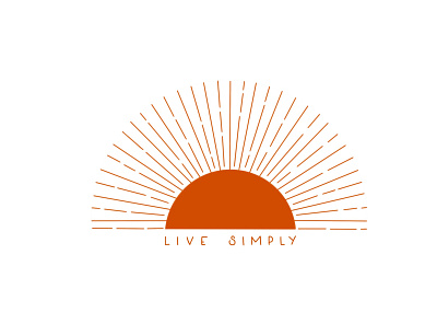 Live Simply design drawing illustration live red simple simply sun