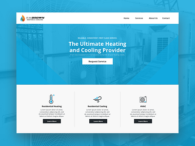 UI Design for an HVAC Company hvac icon ui ux web web design website