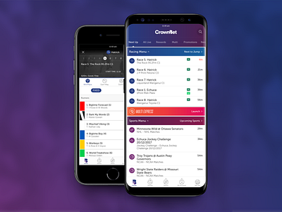 CrownBet App android app design bet crownbet ios online betting ui design ux design