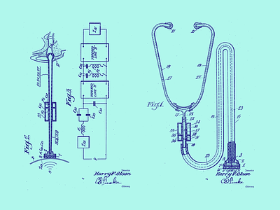 Stethoscope duotone graphic patent