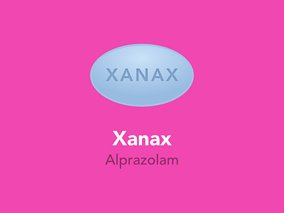 Xanax pill color graphic healthcare medicine pharmacy pills sketch