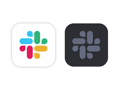 Slack for Mac icons: light & dark