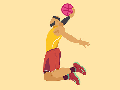 Lebron James Dunk illustrations