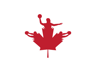 Canadian Water Polo logo design graphic design identity logo logo design maple leaf water polo