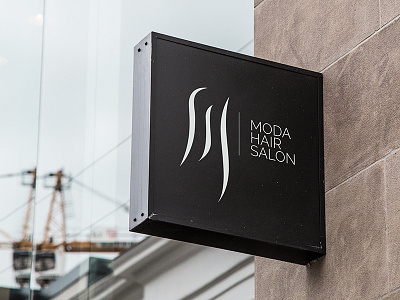 Moda Hair Salon graphic design hair salon identity logo logo design modern stylish