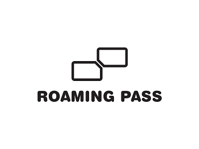 Roaming Pass graphic design icon identity logo logo design minimal sim card