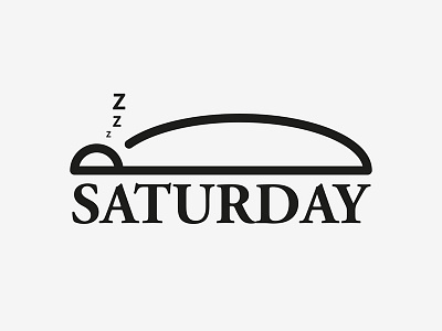 Mini Project "Weekday Series" - Saturday graphic design logo logo design saturday sleeping weekday