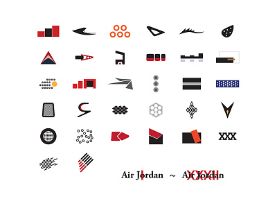 Mini Project: Turn Air Jordan shoes into logos!!! air jordan brand concept graphic design icon identity design logo logo design