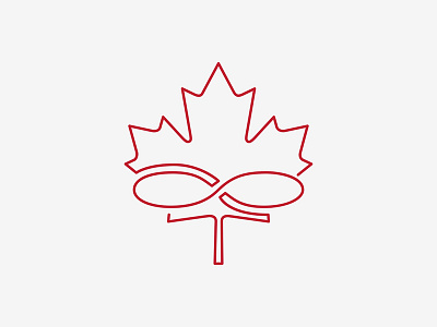 Logo for Canadian Blind Sports Association canada graphic design logo logo design maple leaf simple