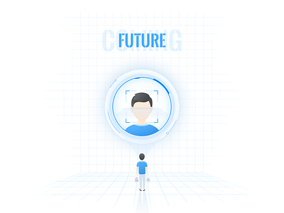 Face Recognition design face id face recognition future illustration recycle ui xhg
