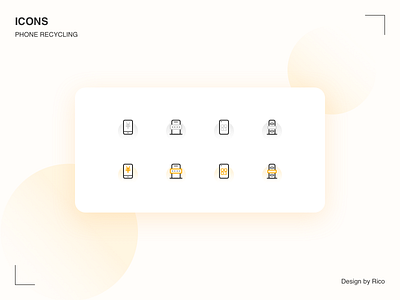 Icons app design icon phone recycle ui xhg