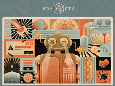 Robots illustration design robots