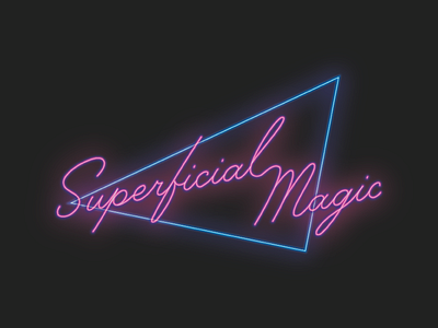 Superficial Magic Pink logo magic neon