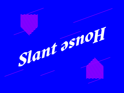 Slant House Intro animation blue branding house illustration