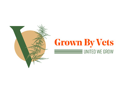 Grown By Vets Identity art branding cannabis design identity illustration logo