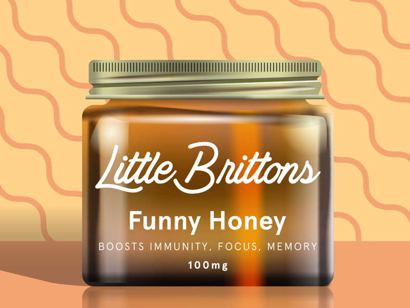 Little Brittons Funny Honey illustration little brittons design branding packaging art label design