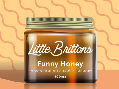 Little Brittons Funny Honey art branding design illustration label design little brittons packaging