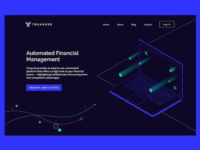 FinTech Landing Page for TREASURE app branding business design ecommerce fintech graphic design illustration ui ux website