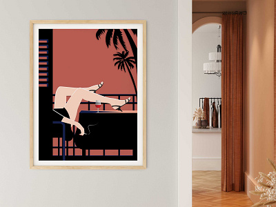 Havana Nights art color cuba design graphic graphic design illustration print design prints vector wine woman
