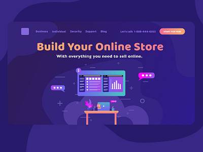 Build Your Online Store art color design graphic graphic design illustration ui ux websites