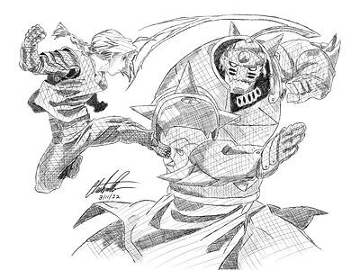 Elric Brothers (Fullmetal Alchemist) Digital Ink alchemist anime design drawn fma fullmetal illustration ink