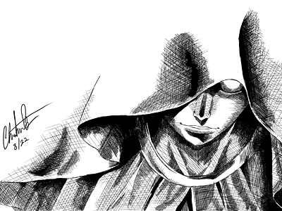 Reaper Digital Ink anime design drawn illustration ink