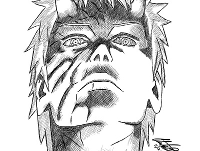 Obito Uchiha (Naruto) Digital Ink anime design drawn game illustration ink naruto obito