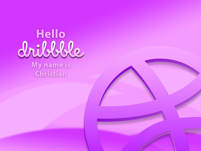 Hello and Good Morning Dribble banner debut design drawn first hello illustration ink logo photoshop shot texture