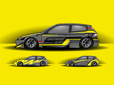 trackready aero body car branding car decal illustration racing racing car strips vector vector art