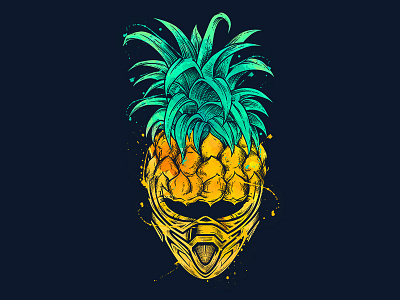 Pineapple Mx Helmet artwork design extreme illustration merchandise mxrider pineapple tshirtdesign