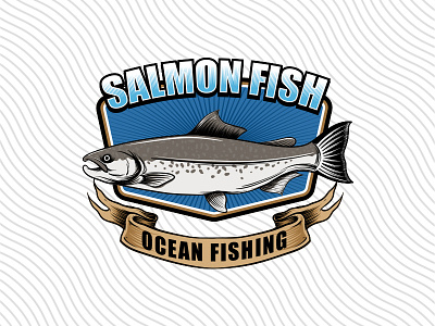 Salmon Fish artwork design fish fisherman fishing food illustration mascot ocean salmon