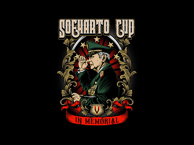 Soeharto Cup artwork design event illustration merchandise