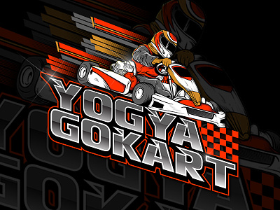 Yogya Gokart2 artwork design go kart illustration karting mascot merchandise racing tshirtdesign