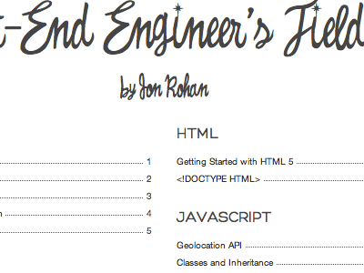 A Front-End Engineer's Field Guide