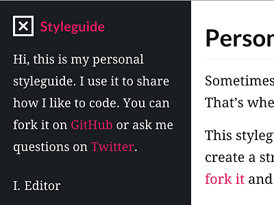 Personal styleguide