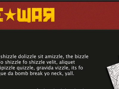 This is War, fo rizzle 