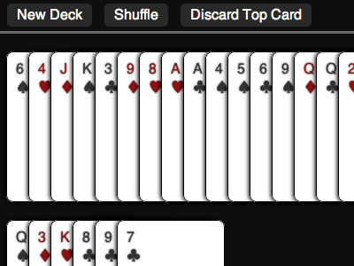 Deck of cards cards css css3