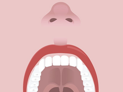 Open mouth anatomy face illustration illustrator mouth nose open mouth teeths