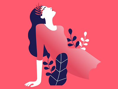 Woman and well being illustration user interface womens health