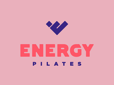 Energy Pilates barre bold branding e energy exercise feminine fitness gym logo logotype pilates pose teaser womens yoga