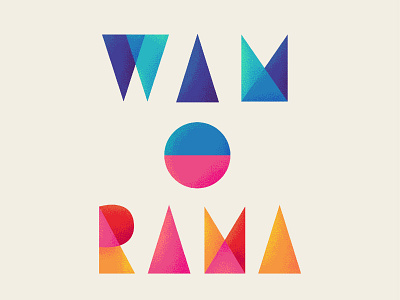WAM-O-RAMA Lockup abstract custom type geometric logo typography