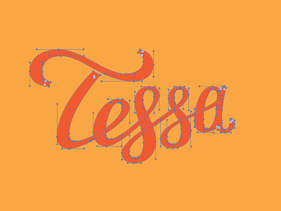 Pen Tool Lettering bezier beziercurves branding custom type lettering name type typography vector